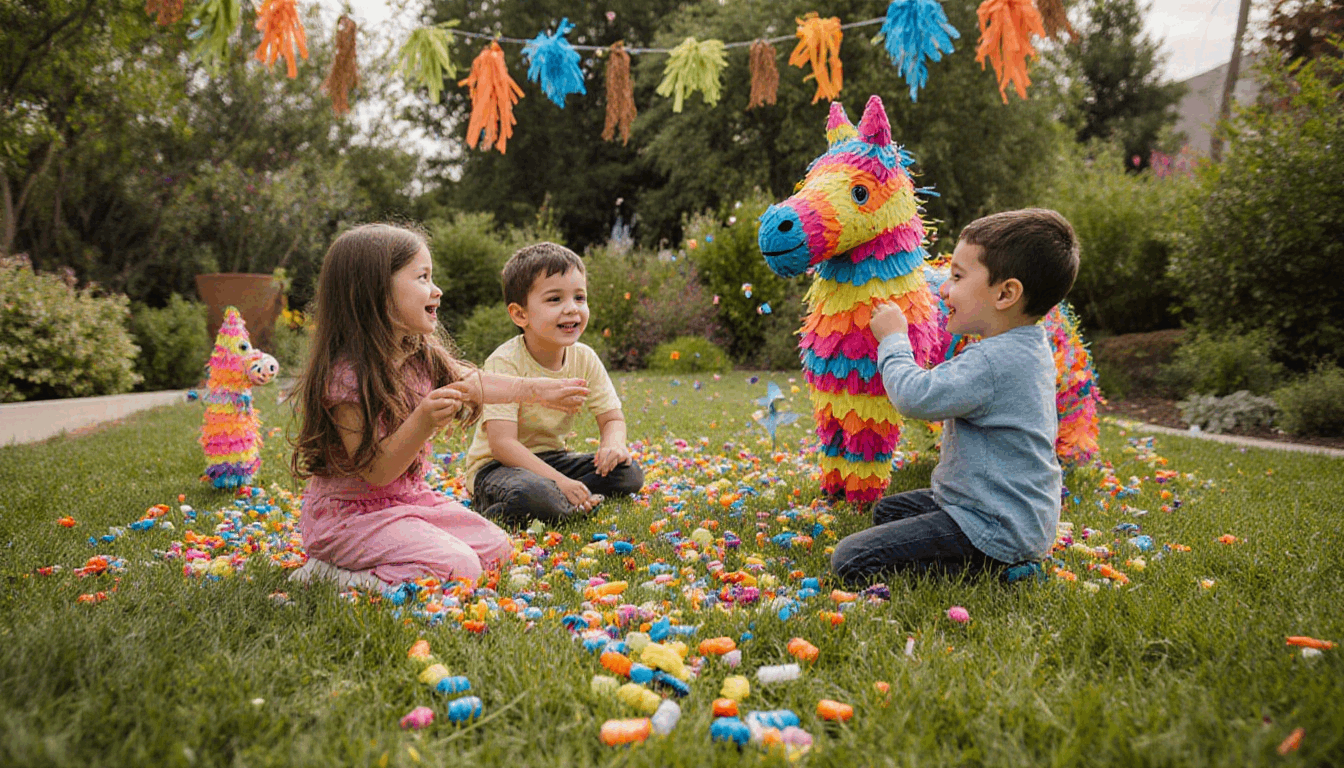 Caramelos y chuches en una fiesta de cumpleaños